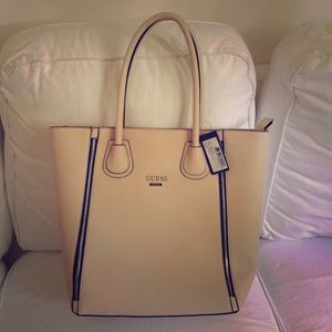 Creams Guess Tote Bag (never used)