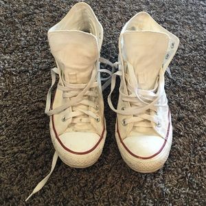 White high top converse all stars