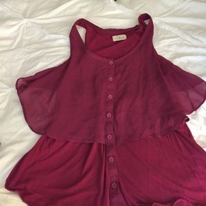 Fuchsia colored tank top from Urban Outfitters