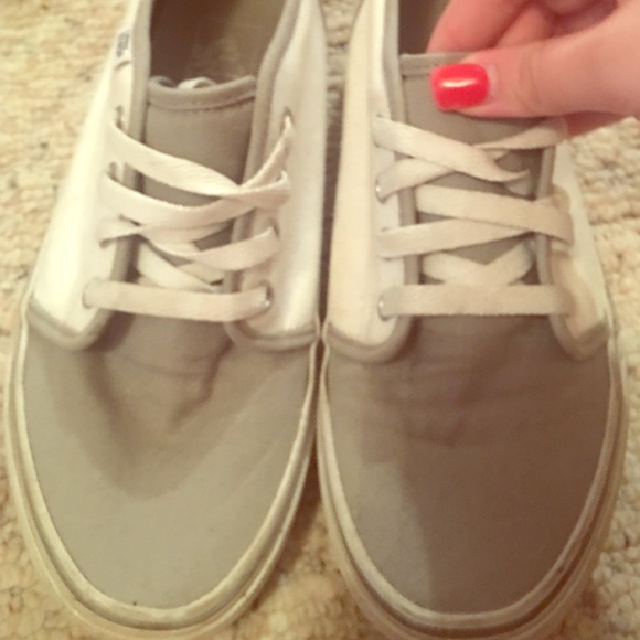 White and gray vans