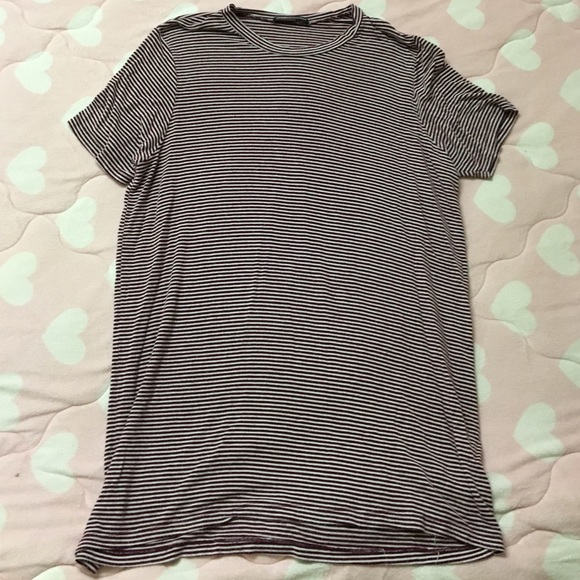 brandy melville red striped tshirt dress