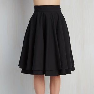 Essential Elegance Black Circle Skirt