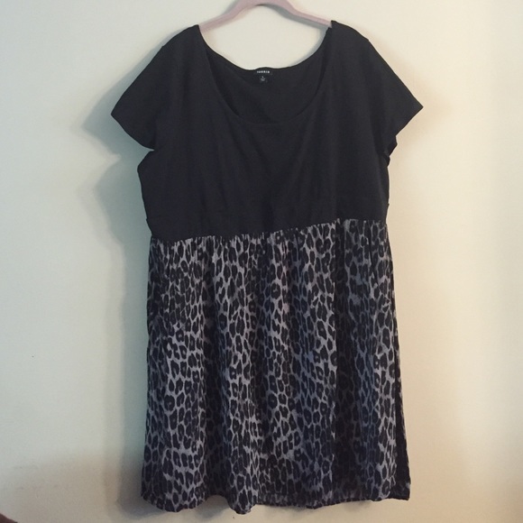 Black and Grey Cheetah Dress