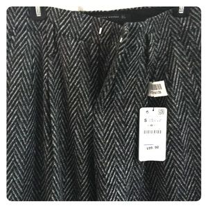 Zara Woman chevron like pattern wide leg pants.
