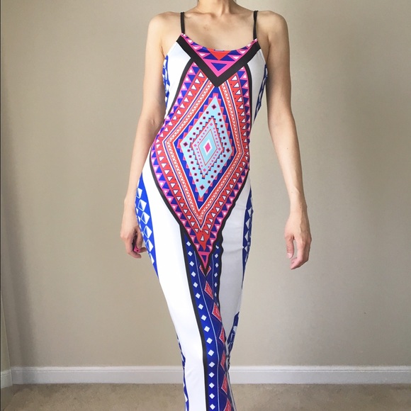 ✳️postfest sale color pattern backless dress - Picture 2 of 4