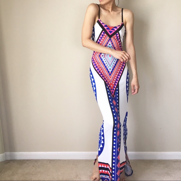 ✳️postfest sale color pattern backless dress - Picture 4 of 4