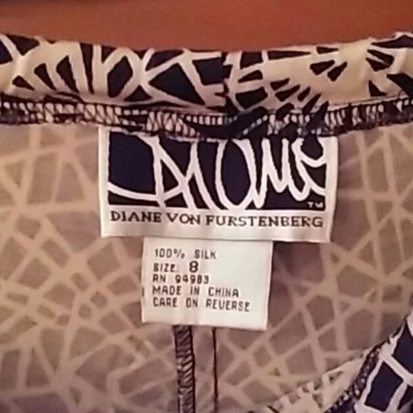 Diane Von Furstenberg 100% Silk Pants, Sz 8 #247 - Picture 3 of 4