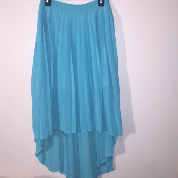 Vintage pleated high low skirt