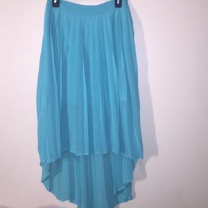 Vintage pleated high low skirt
