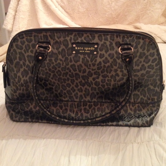 Kate Spade Black leopard bag and wallet bundle