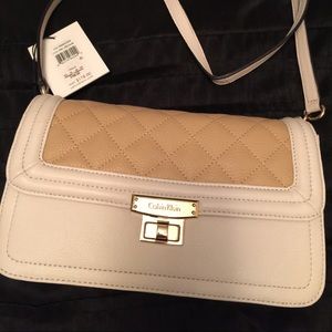 Authentic Calvin Klein Two Tone Crossbody Bag.