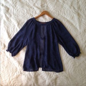 Anthropologie Paisley Blouse with Open Back