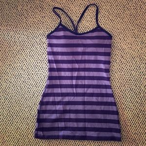 Lululemon size 2 purple striped tank