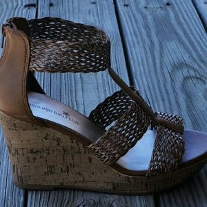 Brown Wedge Sandals