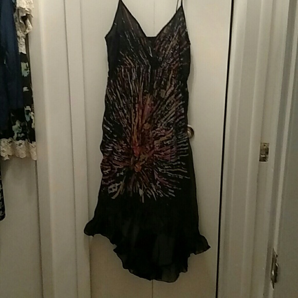 F21+ black splatter dress