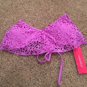 Brand new with tags! Purple floral cutout bikini