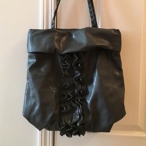 NEW! Vera wang leather ruffle tote