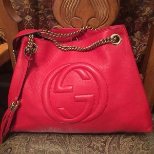 🎉Red Soho Authentic Gucci Shoulder Bag