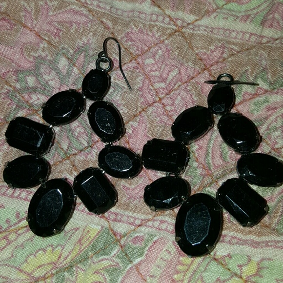 Black dangle earrings