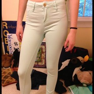 Teal high waisted pants
