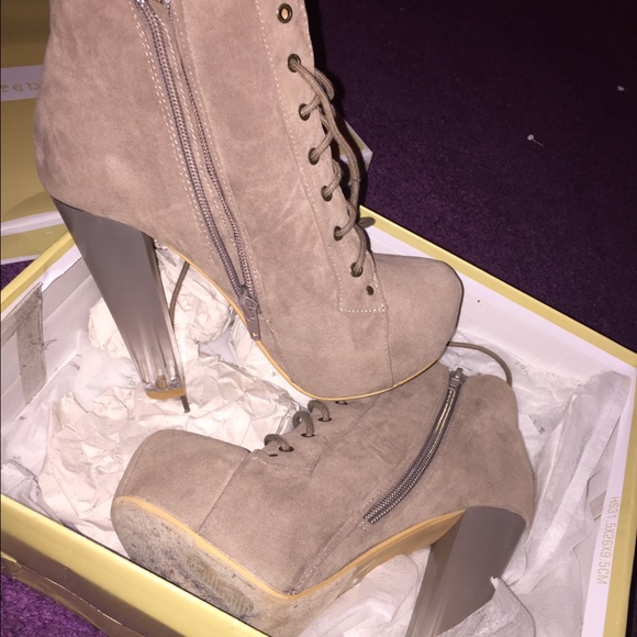 Tan Boot heels