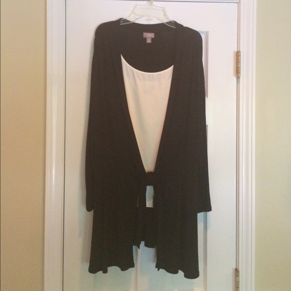 GUC JJill black lightweight jacket with front tie