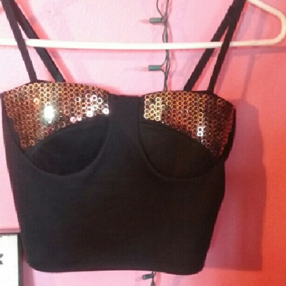Sequin crop top - Picture 1 of 2
