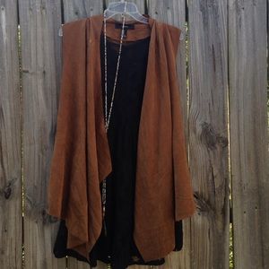 Faux suede vest