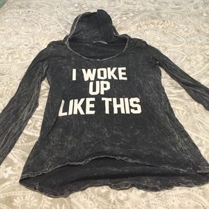 BEYONCÉ "I Woke Up Like This" Grey T Shirt Hoodie
