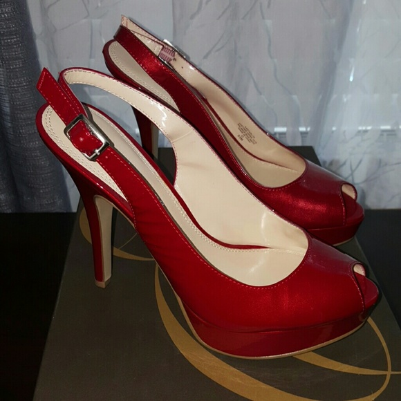 Enzo Angiolini East Starlite Red Patent Platform
