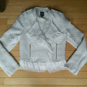 White and gold blazer