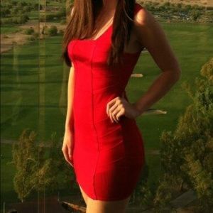 Forever 21 Bodycon Dress RED SZ L