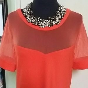 NWT BOUTIQUE ORANGE STRETCH DRESS M