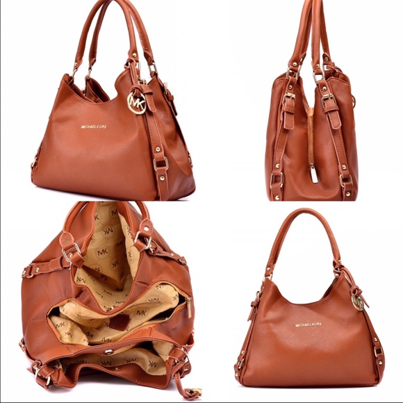 MK large brown Leather Bedford bag - Picture 2 of 4