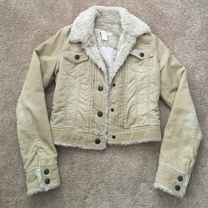 Abercrombie Corduroy & Faux-Shearling Jacket