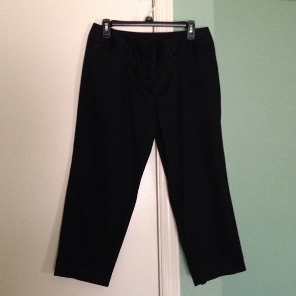 Black Sateen Capris