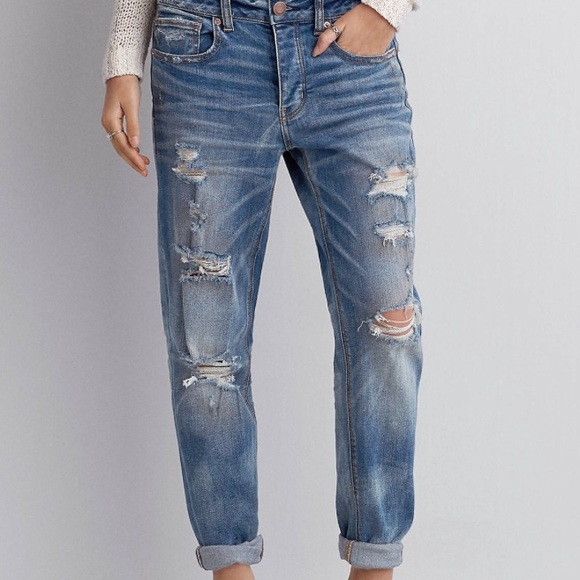 Distressed "Tomgirl" Jeans