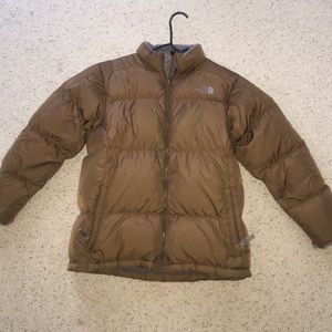 Brown North Face Down Winter Coat