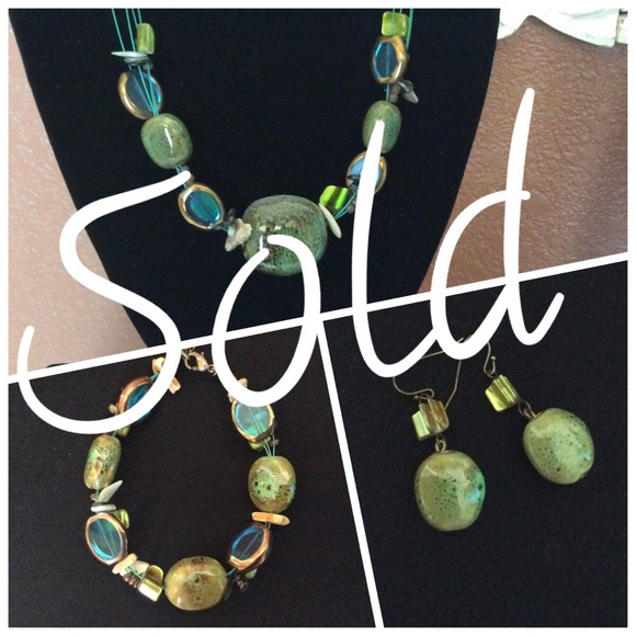 Necklace, Earrings & Bracelet