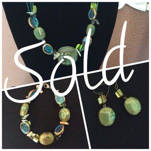 Necklace, Earrings & Bracelet