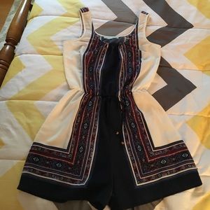 Red, white and blue Romper