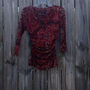 Printed 3/4 blouse