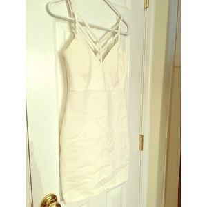 White bodycon mini dress