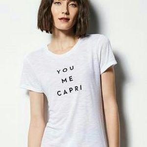 Milly YOU ME CAPRI White T