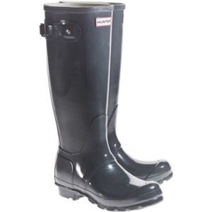 Dark grey hunter rain boots