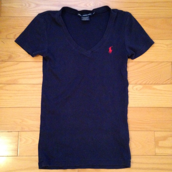 Polo sport v neck shirt in navy