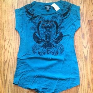 New with tags. Angie lace detail top.