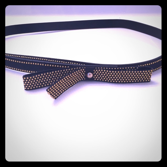 Black leather belt