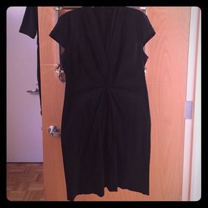 Black Hugo Boss dress with front pleat
