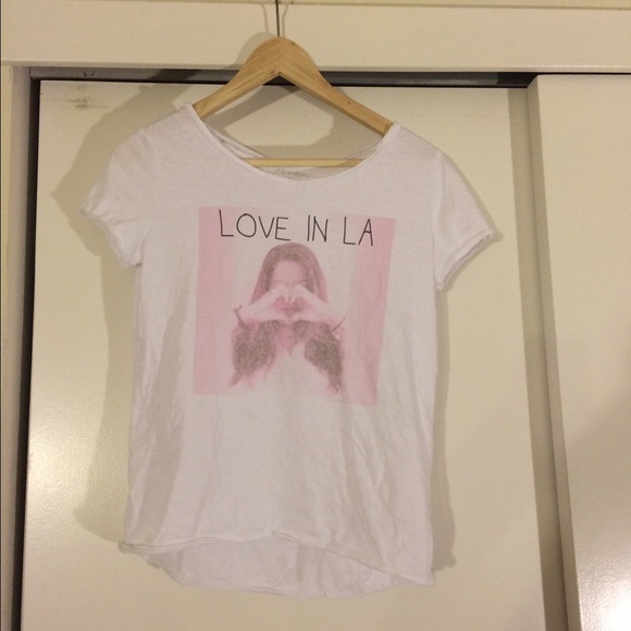 White Graphic tee Love in LA - Picture 1 of 1